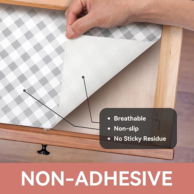 RAY STAR Shelf Liners for Kitchen Cabinets Non-Adhesive, 18 Inch X 8 Feet - Image 8