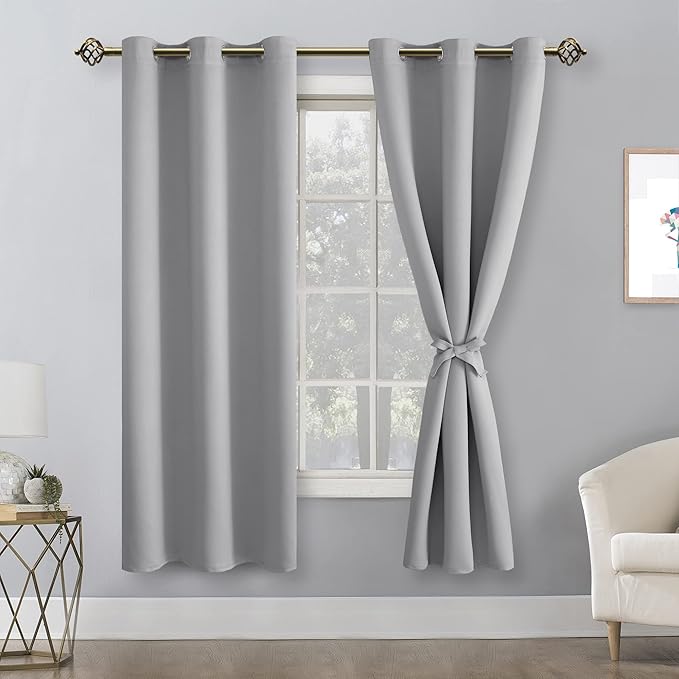 Hiasan Blackout Curtains for Bedroom, 38 x 63 Inches Length - Image 2