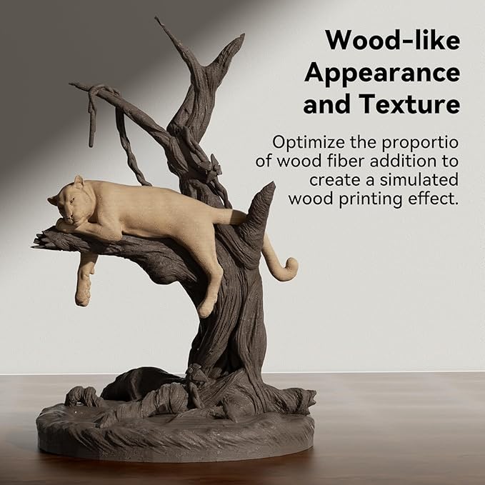 kexcelled Wood PLA Filament 1.75 mm, Real Wood PLA 3D Printer Filament - Image 3