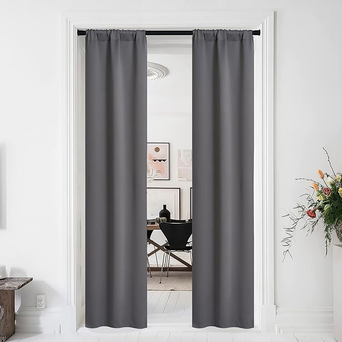 NICETOWN Door Curtains for Doorway, Bonus Curtain Hooks, Each is 27" x 80" - Image 7