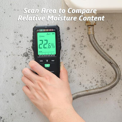 Pinless Moisture Meters Non-Invasive Digital Wood Moisture Tester Water Leak - Image 2
