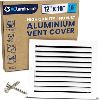 12x10 Inch Air Return Vent Cover Decorative – Premium Aluminum AC Vent Cover by LAMINAIRE