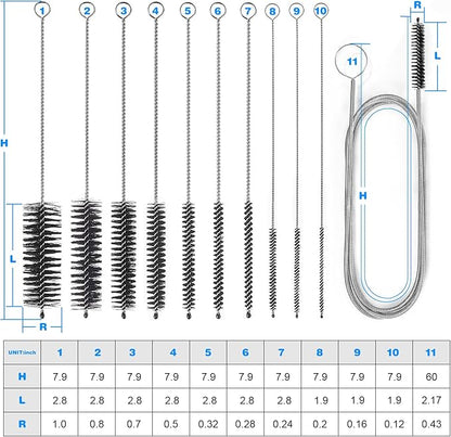 Cleaning Brushes Set, 10 Pieces 8 Inch Nylon Tube Brush + 60 Inch Flexible Long - Image 9