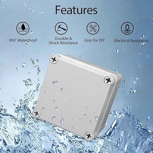 Junction Box，3.9"x 3.9"x 3" Outdoor Electrical Box - Image 5