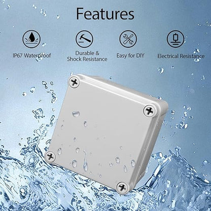 Junction Box, 3.9"x 3.9"x 3" Outdoor Electrical Box - Image 5