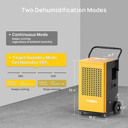TURBRO 245 Pint Commercial Dehumidifier - Image 6