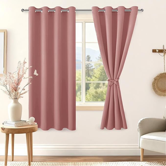 Hiasan Blackout Curtains for Bedroom, 52 x 63 Inches Length - Image 2