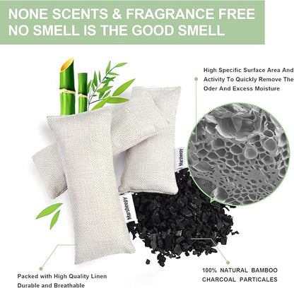 6 Pack Charcoal Shoe Deodorizer Bags, Shoe Smell Remover and Odor Eliminator - Image 2