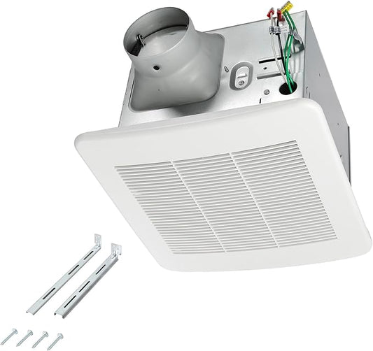 Amazon Basics AB-BV100 Bathroom Exhaust Fan, 110 CFM, 1.0 Sone, Ultra Quiet by AmazonBasics