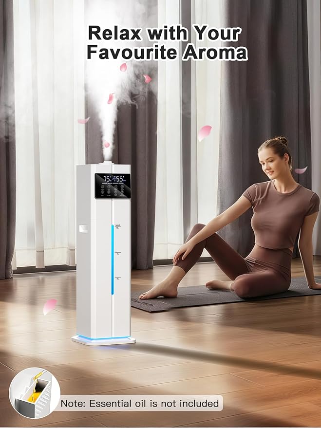9L/2.4Gal Smart Cool Mist Humidifier, Top Fill Quiet Humidifier Large Room - Image 9