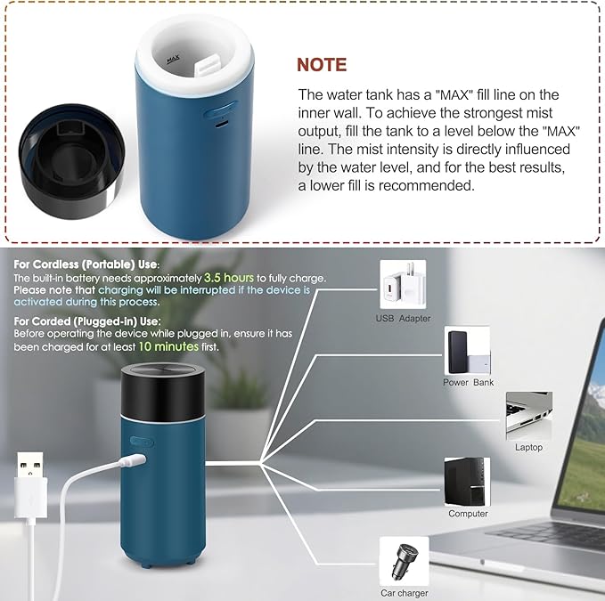 HODEMI Portable Smart Essential Oil Diffuser, Cold Mist Car Air Freshener - Image 7