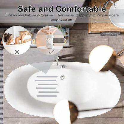 S&X Bathtub Non-Slip Stickers, Gritty Textured Slip-Resistant Treads - Image 5