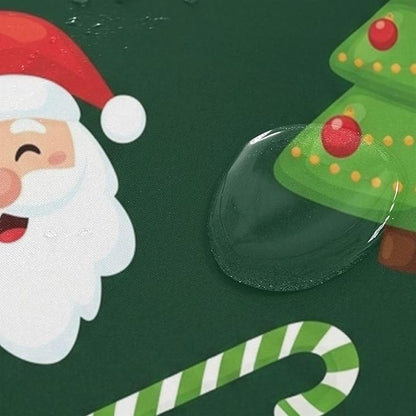 Christmas Green Santa Shower Curtain Liner 72×72 inch - Image 4