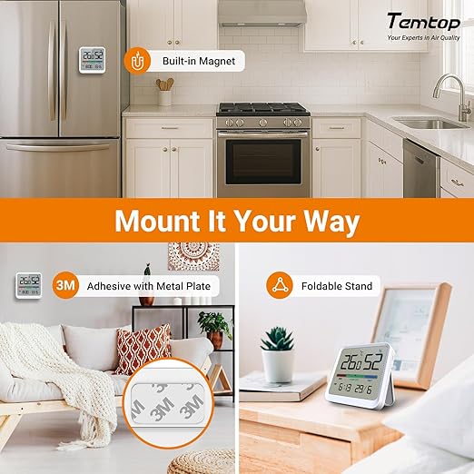 Temtop Indoor Thermometer Hygrometer, Precision Digital Temp/Humidity Monitor - Image 7