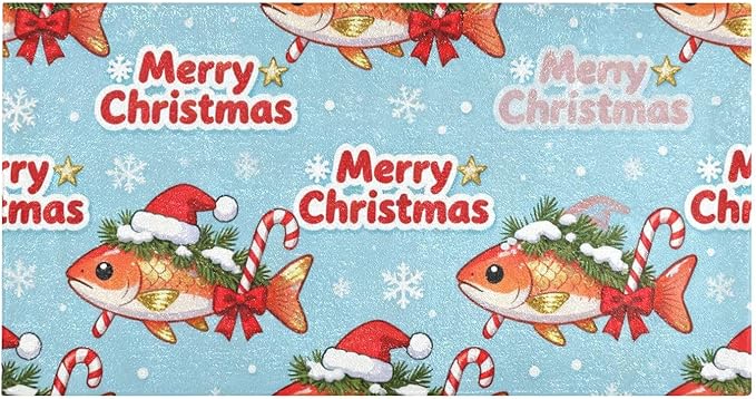 Merry Christmas Golden Salmon decorative mats by Unknown