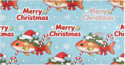 Merry Christmas Golden Salmon decorative mats by Unknown