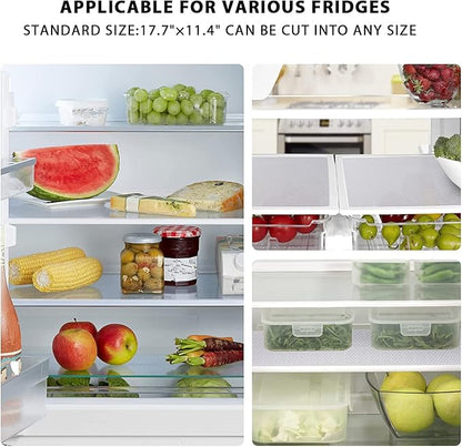 9 Pack Washable Waterproof Fridge Liners and Drawer Mats, Refrigerator Shelving - Image 5