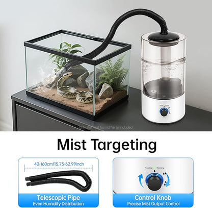 Reptile Humidifier & Fogger 4L Large Capacity Tank Cool Mist Maker - Image 3