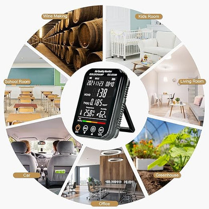 Air Quality Monitor Indoor, 4-in-1 Accurate Air Quality Detector - Image 7