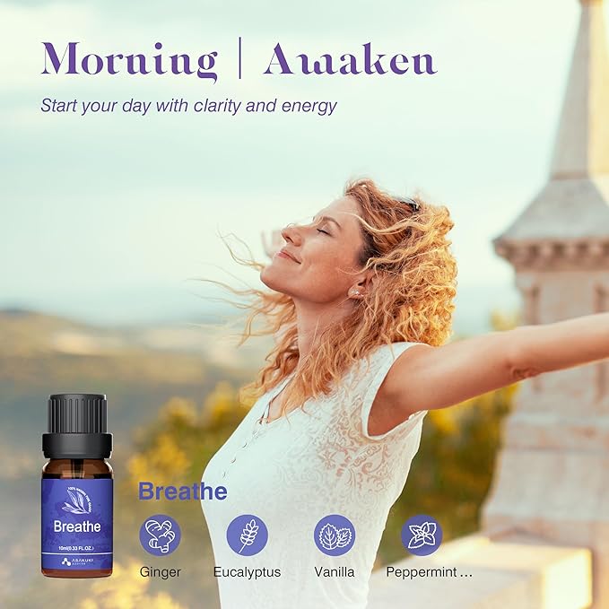 ASAKUKI Essential Oils for Diffuser – 6 Mood Essential Oil Blends for Morning - Image 3
