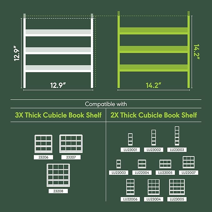 Furinno Cubicle Cube Insert, 3-Shelf Cube Organizer, 3-Tier Shelf Accessory - Image 4