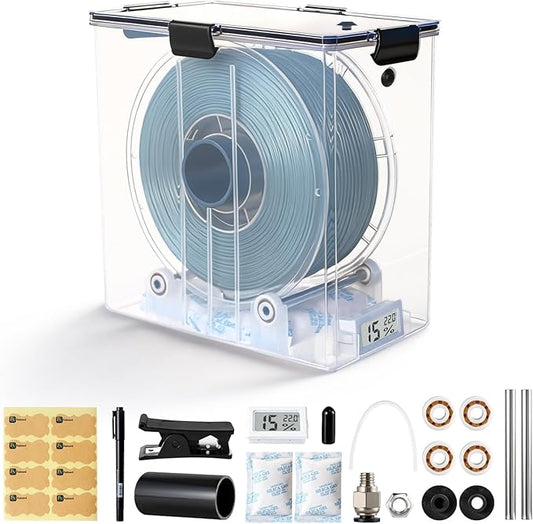 Filament Storage Box for 3D Printer, Dual-Outlet Airtight Dry Box by FN