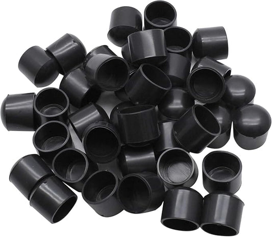 40Pcs Chair Leg Tips, 5/8 Inch Non-Slip Rubber Furniture Leg Caps Black Round by Bonsicoky