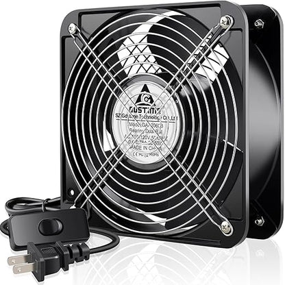 GDSTIME AXIAL Fan 20060, 110V 120V AC 200mm x 200mm x 60mm Heavy Duty by GDSTIME