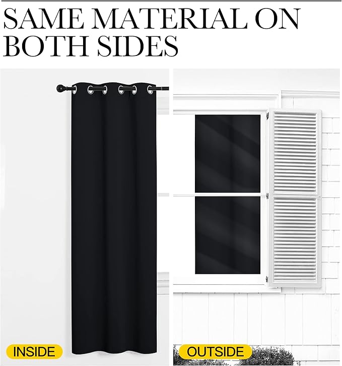 NICETOWN Black Out Curtain Panel Shade, Single Piece, 42 inches Wide by 45 - Image 6