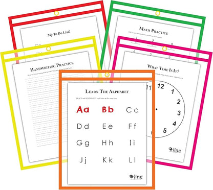 C-Line Reusable Dry Erase Pockets, 9 x 12 Inches, 25 Pockets per Pack - Image 2