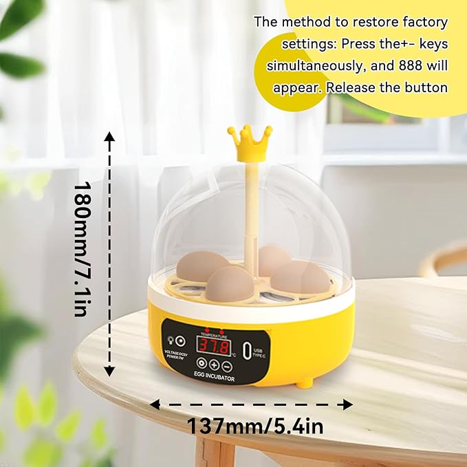 Mini Egg Incubator, 4 Egg Incubator Household Hatching Machine Automatic - Image 3