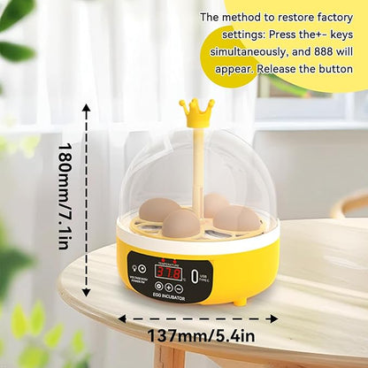 Mini Egg Incubator, 4 Egg Incubator Household Hatching Machine Automatic - Image 3