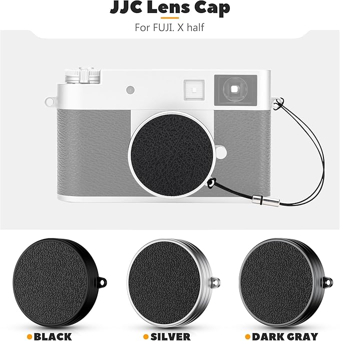 Leather Texture Lens Cap for Fuji X Half, Aluminum Anti-Dust Anti-Scratches - Image 5