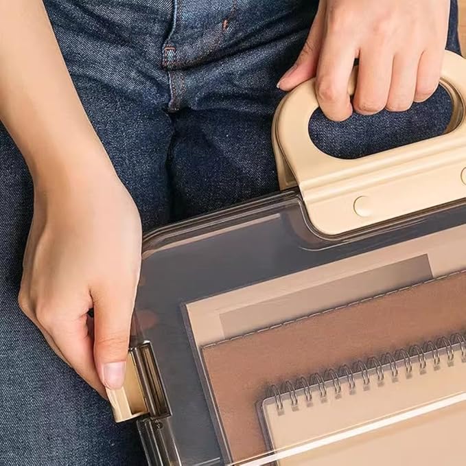 Portable File Box Clear Waterproof Document Storage Box - Image 5