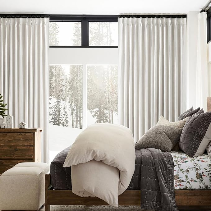 92 Inch Pinch Pleat Living Room Thermal Curtains - Image 6