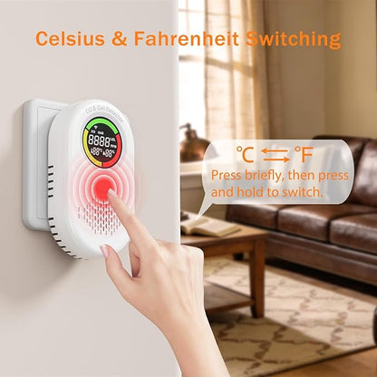 3 Pack Carbon Monoxide Detectors Plug in, Voice Broadcast 4-in-1 Portable - Image 4