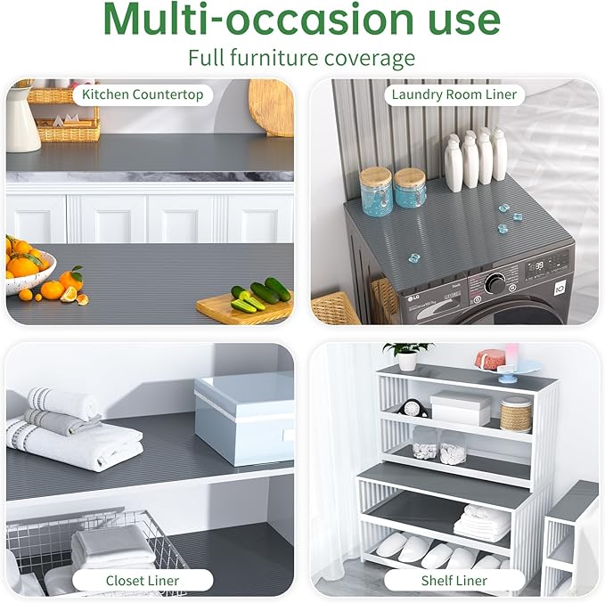 Shelf and Drawer Liner for Kitchen Cabinet, Non-Adhesive 24in x 360in - Image 7