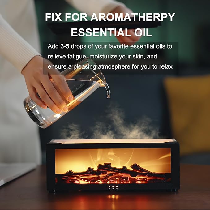 Fireplace Diffuser Humidifier, Fireplace Aromatherapy Essential Oil Diffuser - Image 6