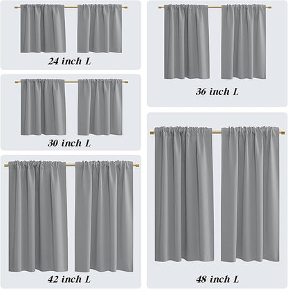 Light Grey Curtains 42 Inch Length - Image 2