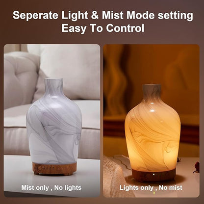 Classical Vase Art Glass Aromatherapy Diffuser 160ml ultrasonic Cool Mist Scent - Image 6