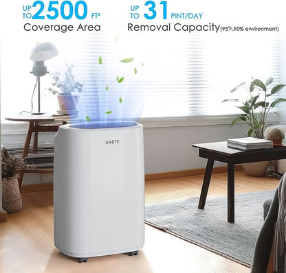 2500 Sq.Ft Dehumidifier for Home Basement, ANDTE 34 Pints Dehumidifier - Image 3
