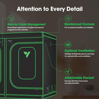 VIVOSUN P888 8X8 PRO Grow Tent, - Image 5