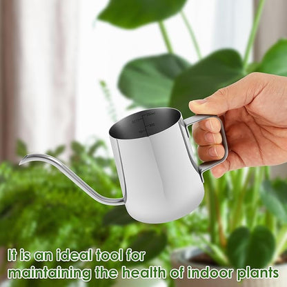 12oz/350ml Stainless Steel Plant Watering Pot, Small Watering Can - Image 6