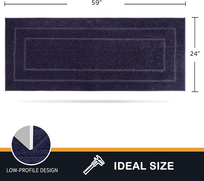 PURRUGS Dirt Trapping Door Mat 24" x 59", Non-Slip/Skid Machine Washable - Image 2