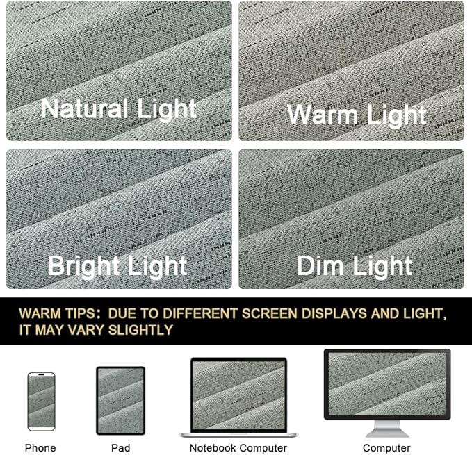 PrinceDeco Blackout Curtains for Bedroom 96 Inches Long Linen Look Curtains for - Image 8