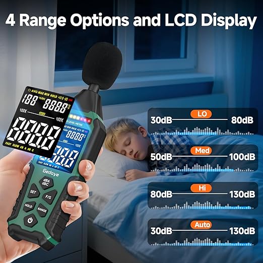 Power Supply Available Decibel Meter, Gedaye Sound Level Meter, A/C Weighted - Image 2