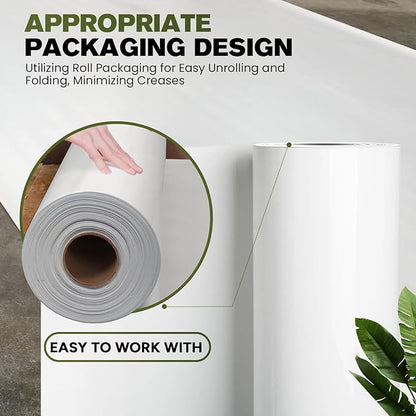 White Crawl Space Vapor Barrier, 10 Mil Vapor Barrier, Heavy Duty Polyethylene - Image 5