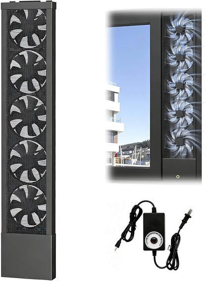 Vertical Window Exhaust Fan for Sliding Windows-Easy Tool-Free Installation by Unknown