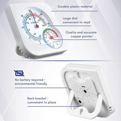 Kathfly 6 Pcs Indoor Thermometer and Humidity Gauge Indoor Mini Thermometer - Image 4