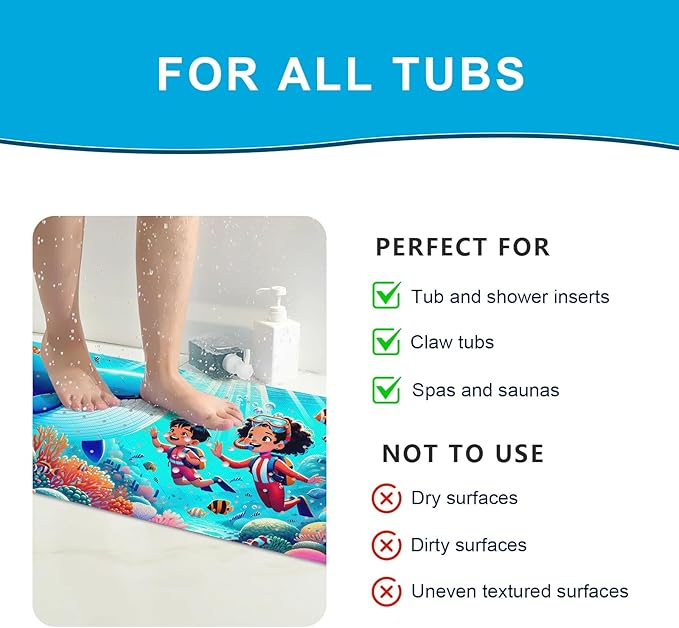 XIYUNTE Baby Bath Mat for Tub Non Slip Kids Bath Mat - Image 7